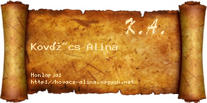 Kovács Alina névjegykártya